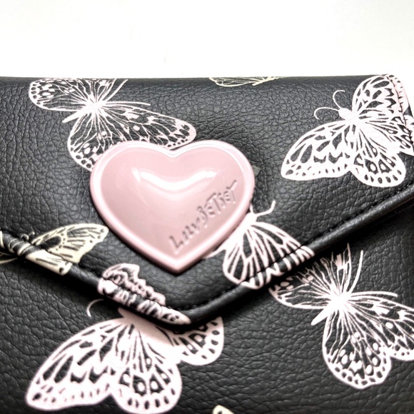 NWT BETSEY JOHNSON 2pc Wallet Bundle – Butterflies + Cherries Hearts Bows Pink - Picture 4 of 12
